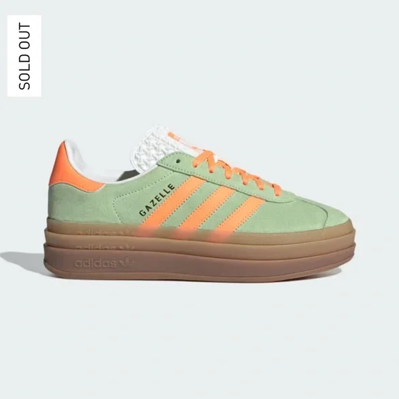 Adidas Gazelle Bold “Semi Green Spark” Women’s Sneakers - Size 5 - NWOT Sold Out - Picture 1 of 5